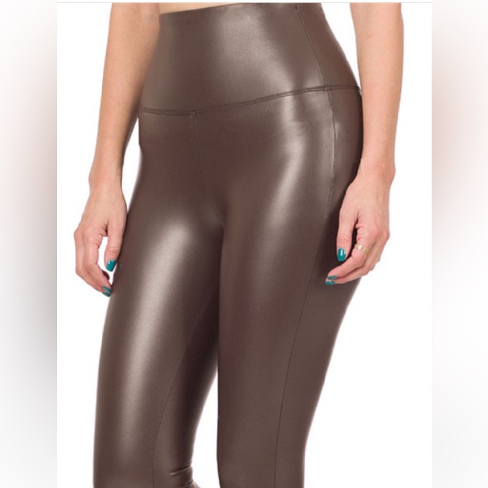 High Rise Faux Leather Leggings
